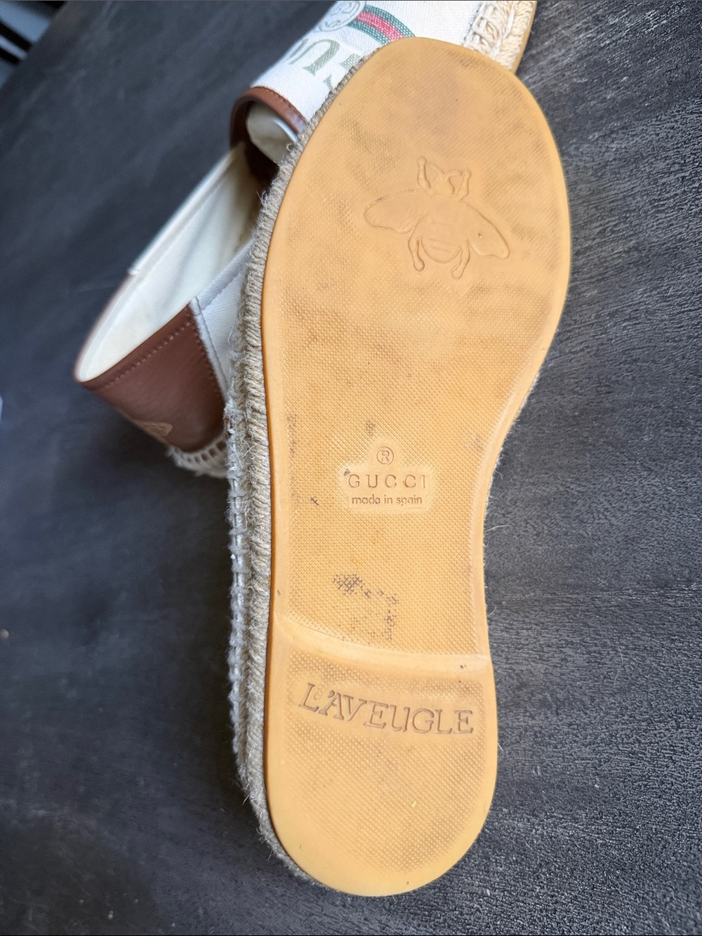 Gucci Beige Canvas Espadrilles with Green and Red Web - Picture 14 of 16